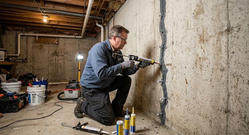 Basement Crack Repair in Hillsboro, OH