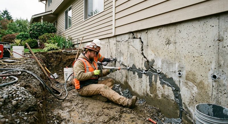 Basement Foundation Repair in Bainbridge, OH