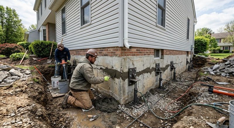 Basement Foundation Repair in New Vienna, OH