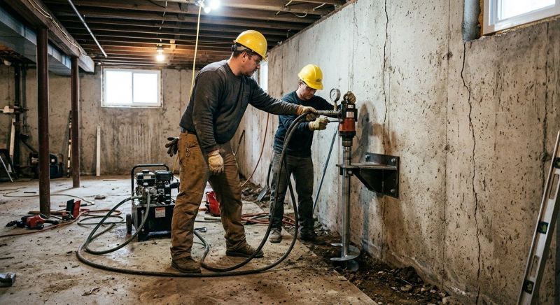 Basement Stabilization in Hillsboro, OH