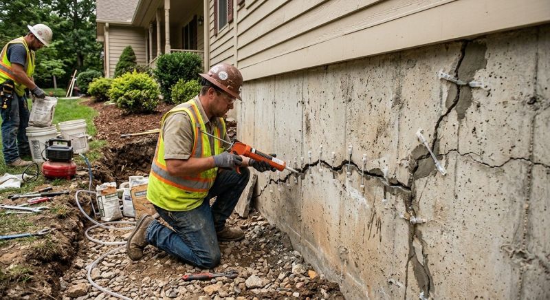 Cracked Foundation Repair in Bainbridge, OH