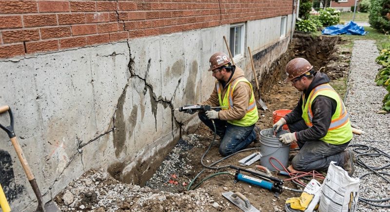 Cracked Foundation Repair in Fayetteville, OH