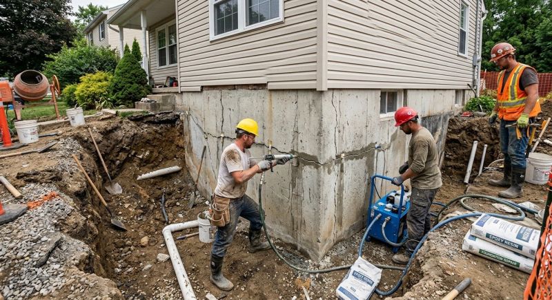 Cracked Foundation Repair in Hillsboro, OH