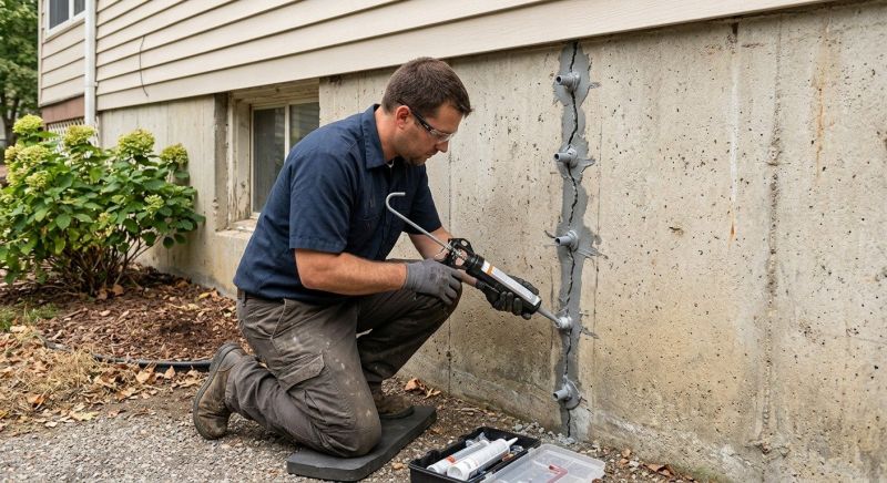 Foundation Crack Sealing in Hillsboro, OH