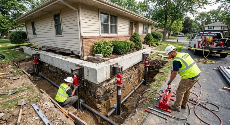 Foundation Jacking in Sardinia, OH