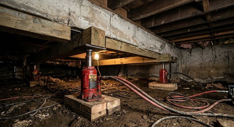 Foundation Jacking in Wilmington, OH