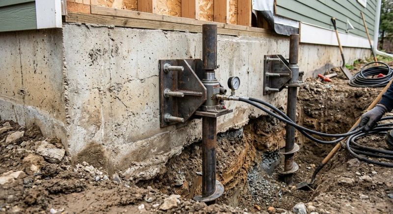Foundation Pier Leveling in Hillsboro, OH