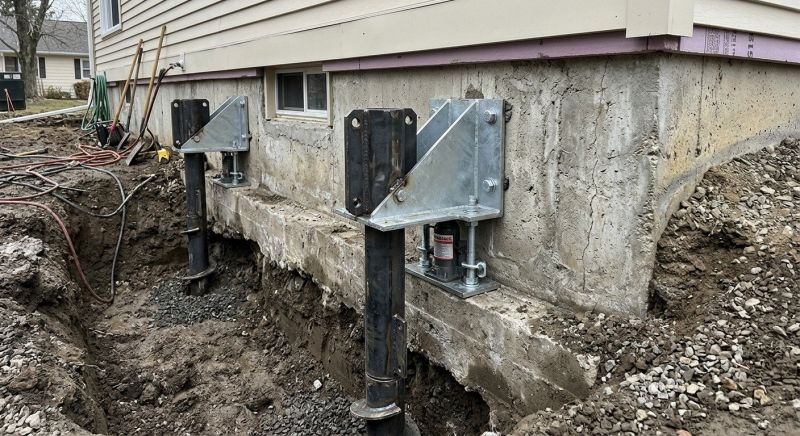 Foundation Pier Leveling in Hillsboro, OH