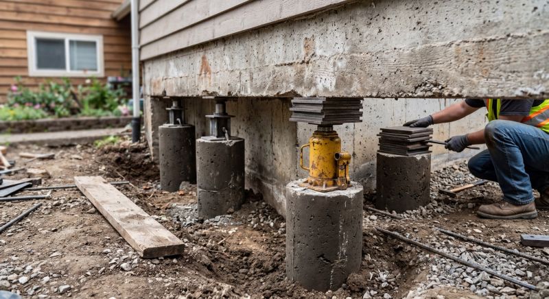 Foundation Pier Leveling in Hillsboro, OH