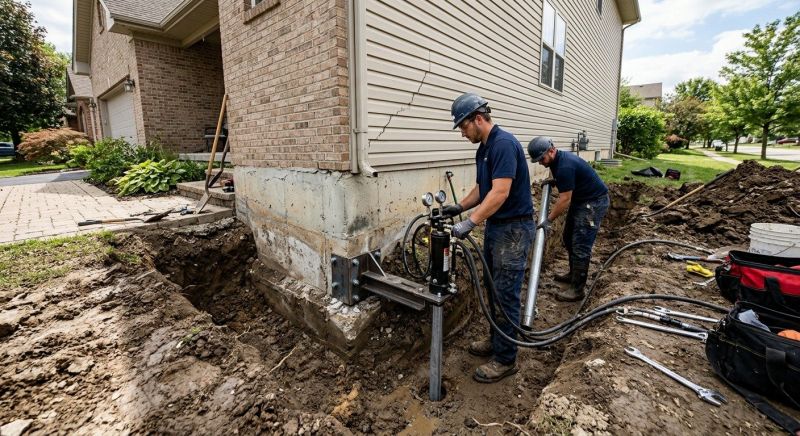 Foundation Settlement Repair in Hillsboro, OH