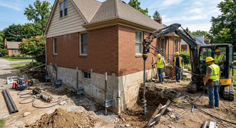 Foundation Stabilizing in Bainbridge, OH