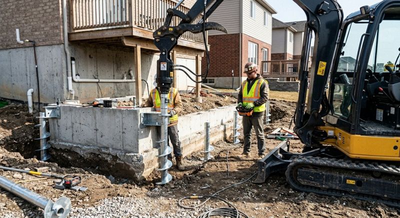 Helical Piers Installation in Hillsboro, OH