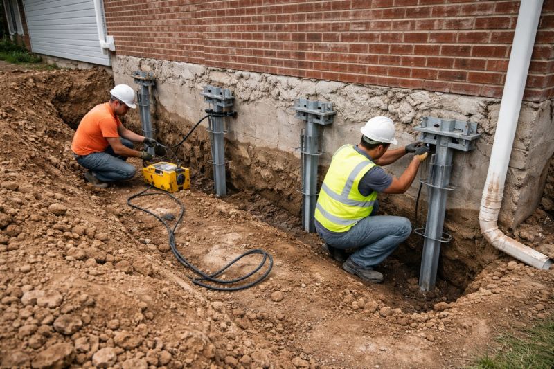 Helical Piers Installation in Hillsboro, OH