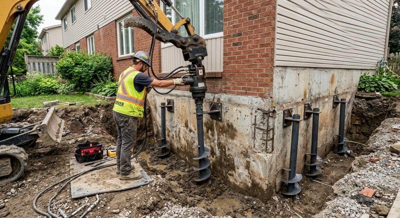 Helical Piers Installation in Hillsboro, OH