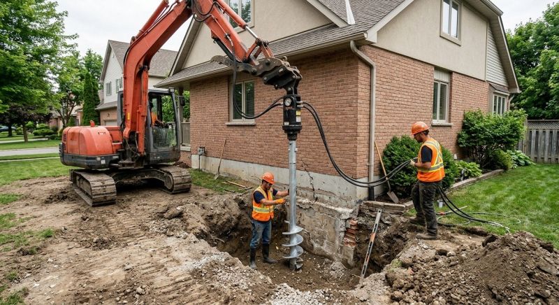 Helical Pile Installation in Hillsboro, OH