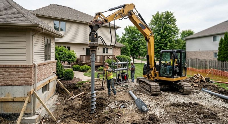Helical Pile Installation in Hillsboro, OH