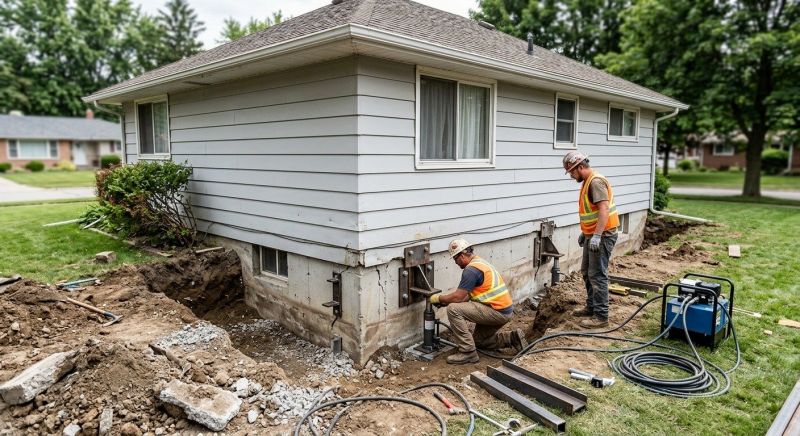 House Foundation Repair in Blanchester, OH