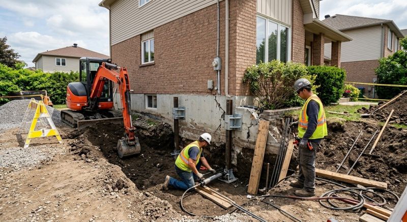House Foundation Repair in Fayetteville, OH