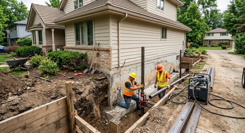 House Foundation Repair in Hillsboro, OH