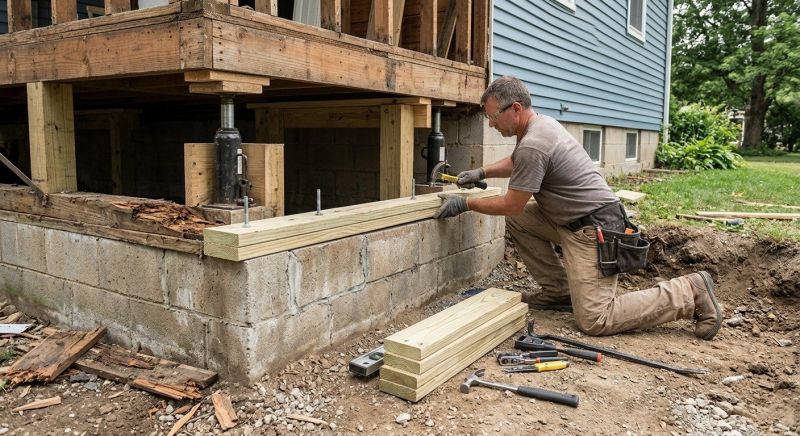 House Foundation Repair in Hillsboro, OH
