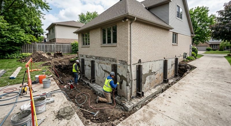 Sinking Foundation Repair in Blanchester, OH