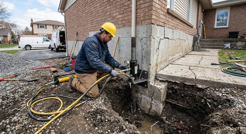 Sinking Foundation Repair in Fayetteville, OH