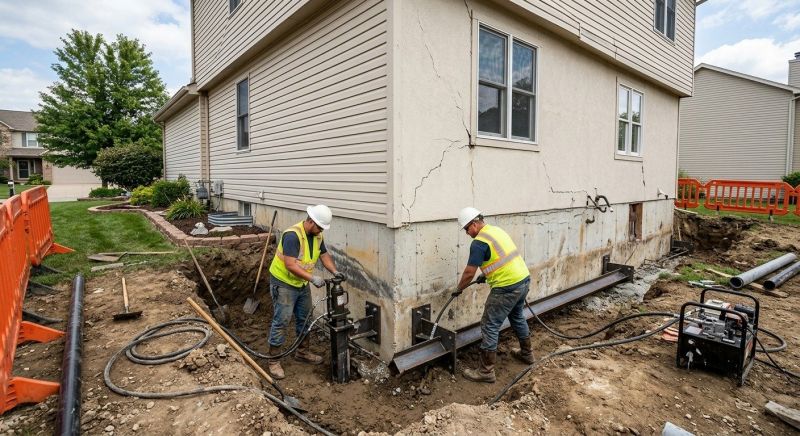 Sinking Foundation Repair in Highland County, OH