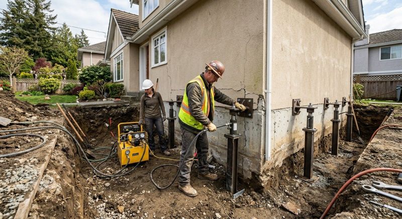 Sinking Foundation Repair in Mount Orab, OH